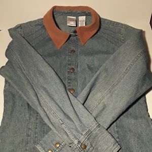 Emma James Womens Size 8 Cotton Jean Shirt Top